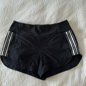 Athleta Ascender Black Striped Athletic Shorts
Women's 14